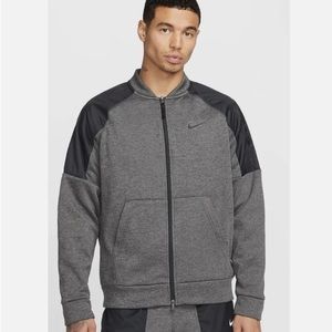 Nike Men's Gray and Black Zip-Up Jacket